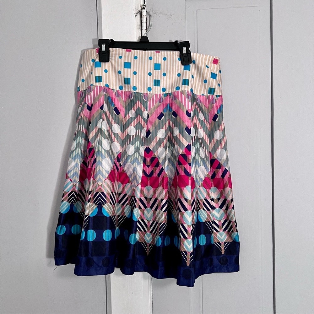 P Luca Milano Pleated A-Line Skirt